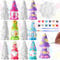 Arrowbash 6 Pcs Spring Ceramics to Paint Ready to Paint Your Own Gnome Statues 5.12 Floral Theme Paintable Figurines DIY Unpainted Sunflowers Ceramics Plaster Crafts Kit with Brush Palette Paint