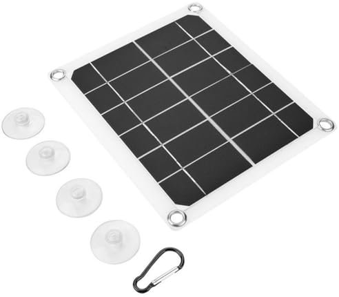 Eeuye Panel Solar Portátil de 10 W con Doble USB 5 V 2 A, Placa de Células Solares para Coche, Carga de Teléfono y Acampada Al Aire Libre