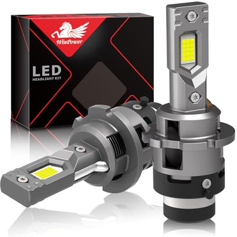 WinPower D2S LED Headlight Bulb 35W 6340LM 6000K Cool White High Low Beam Xenon HID Conversion Kit, 2 Pcs