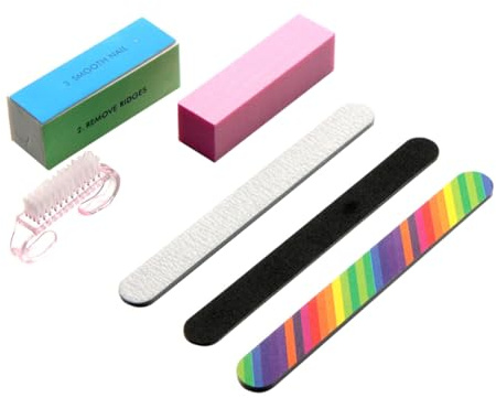 Ipetboom 6 Stück Nagelfeilen Und Polierwerkzeug 3 Doppelseitige Nagelfeilen Polier Und Schwammblock Nagelbürste Maniküre Für Naturnägel Und Nagelverlängerungen Profi Und Heimanwendung