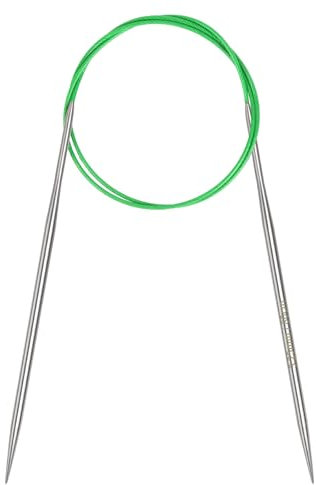 Coopay Rundstricknadeln 3,25mm, Stricknadeln Rundstricknadel 80cm aus Edelstahl mit Flexiblem Kabel, feste Metall-Rundstricknadel für Dicke & Feine Wolle Stricken Socken, Pullover, Handschuhe, Schal