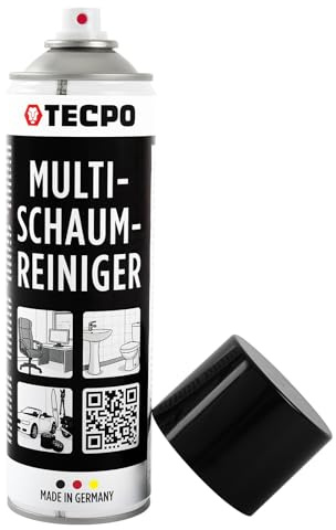 TECPO Multi Schaum Reiniger, 500ml Kfz Reinigungsmittel für Innenraum, Kunststoff, Scheiben, Polster, Glas, Metall Autopflege Aktiv Reiniger