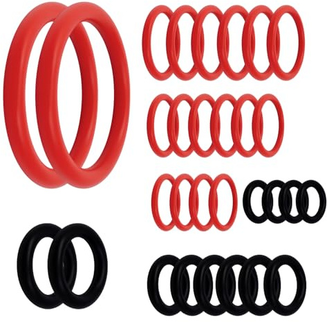 30 Stück Dichtungsringe Set, O-Ringe für und kompatible Kaffeevollautomaten, Ersatz-Dichtungen für Brühgruppe, Dampfventil, Auslaufventil und Supportventil, Hochwertige Dichtungsringe