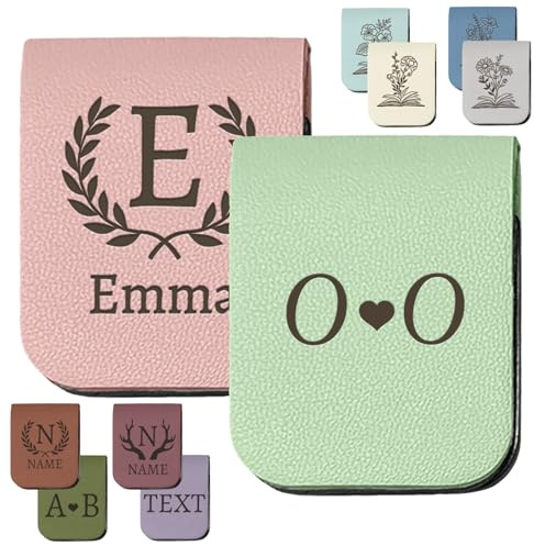 Personalisiertes magnetisches Lesezeichen aus Leder für Leseratten, Lesezeichen mit individuellem Namen, graviertes Lesezeichen, Geschenk für Frauen, Männer, Lehrer und Bücherliebhaber