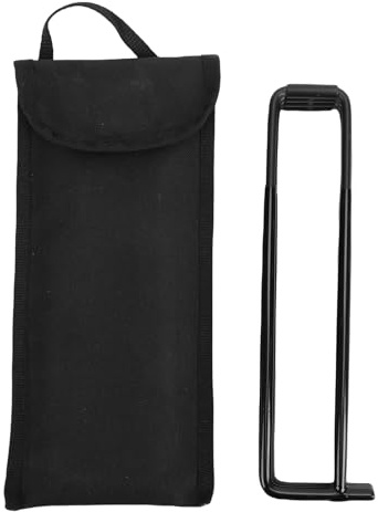 Yechiry Outdoor-Aufbewahrungsbox, Bodenstützständer, Verstellbare, rutschfeste Campinghalterung für Camping, Picknicks, Veranstaltungen, Rostfreier Eisen-Kunststoff, 52 X 7 cm (Black)