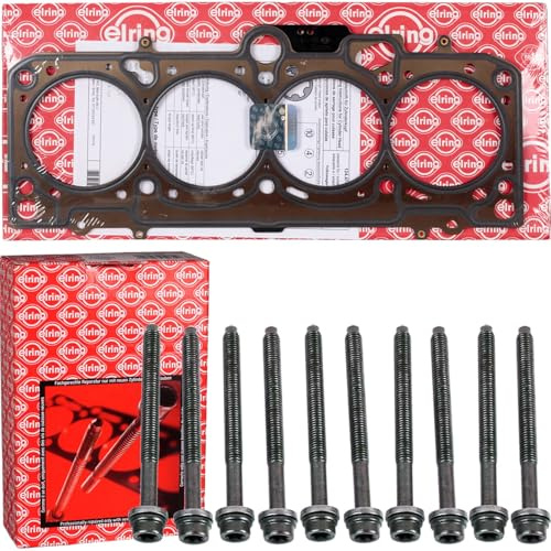 Elring Zylinderkopfdichtung + Schrauben | 629.363 + 819.817 für 1.6 A4 Golf 3 Passat 3B Polo
