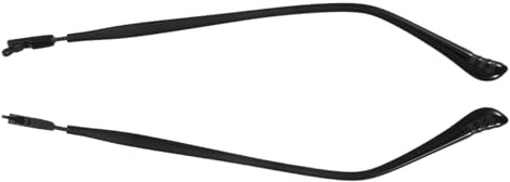 Tofficu 1 Pair Universal Black Metal Eyeglasses Replacement Temple Arms with Full-Cover Threaded Design and Black Sleeve Tips for Sunglasses Repair