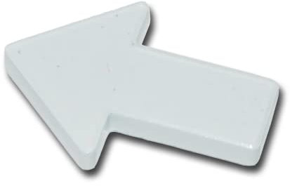 5 Pfeil Magnete - Pinnwandmagnete Pfeile Ferrit - weiß