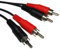 RCA Cinch Double Fiches vers Fiches Stéréo l'audio câble Cordon 25 cm Court