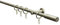 Gardinia Gardinenstangen-Set Sigma, Komplettstilgarnitur inkl. Befestigungsmaterial, Länge 200 cm, Metall, Edelstahl-Optik, 10013191