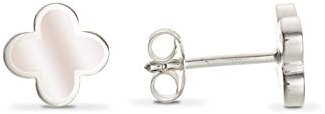 iz-el Ohrstecker Kleeblatt Perlmutt 925 Sterling Silber Geschenk