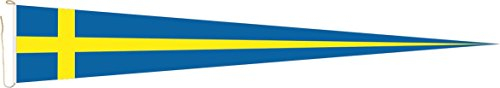 U24 Langwimpel Schweden Fahne Flagge Wimpel 300 x 40 cm Premiumqualität
