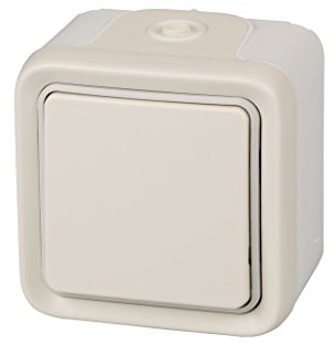 legrand 191519 Pulsador estanco de superficie, Blanco