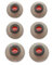 HÖRLUCHS® 10 Stück In-Ear Silikon Domes Größe M, universal für In-Ear Kopfhörer - Grau Transparent/Rot