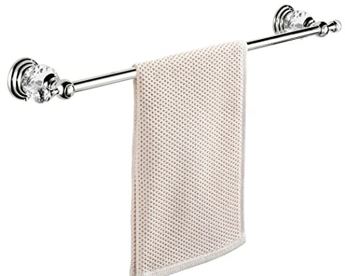 BATHSIR Handtuchhalter aus Chrom, Kristall, 61 cm, für Badezimmer, Handtuchhalter, Wandmontage