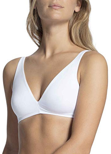 CALIDA Natural Comfort Soft-BH, triangelform Damen, verstellbare Träger, bügellos, aus hochwertiger Baumwolle
