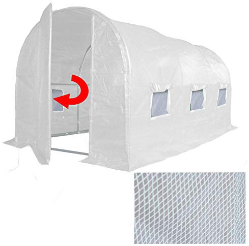 4m x 2m PolytunnelStrongest In It's Class a fully Galvanised Structure with more Diagonal & Roof Bracing than all others. Metal Hinged Door | Multi-Window