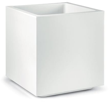 Vase Würfel Matheria 40 cm weiß