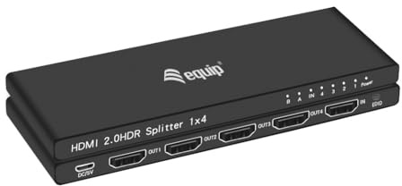 Equip 332717 HDMI Splitter 2.0/ Ultra-Slim 4-Port Splitter/schwarz