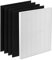 Bibolic D360 Filter D3 Compatible with Winix D360 Air Purifier, Part Number 1712-0101-02, 4 Pack Activated Carbon Filters, True HEPA D3 Filter