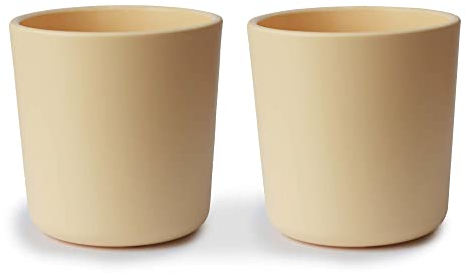 mushie 2 x Vasos para Niños | Fabricados en Dinamarca | Libres de BPA & Aptos para Lavavajillas | Equipamiento inicial seguro, duradero para niños y niñas pequeños | Daffodil