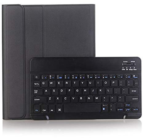 CHSTLS Funda Teclado para iPad 10.2 8th Gen 2020 / 7th Gen 2019, iPad Air (3rd Gen) 10.5 2019, iPad Pro 10.5 2017, PU Estuche Ligero con Magnético Teclado Bluetooth Inalámbrico Removible - Negro