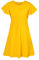 SFreeBo Kids Skater Dress Girls Dresses 9-10 Years Casual Flutter Sleeve Cute Dress for Girls Yellow Summer Sundress with 2 Side Pockets