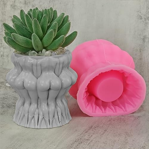Moule en silicone pour pot de fleurs et plantes grasses, pot de fleurs, pot de fleurs, pot de fleurs, pot de fleurs, pot à crayons, boîte de rangement, plâtre, résine époxy, ciment et argile polymère