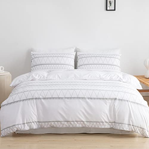 Lekesky King Size Duvet Cover Sets - Soft Microfibre Bedding Sets King Size, Bedding Set With Zipper Closure (1 Comforter Cover 230x220cm+2 Pillow Cases)
