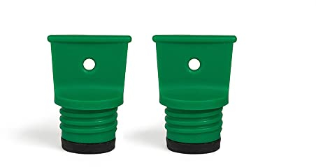 GRÜNSPECHT Wärmflaschen-Ersatzverschlüsse, NUR FÜR WÄRMFLASCHEN IN DUNKELGRÜN, Ø23mm, 2 Stück (648-00)