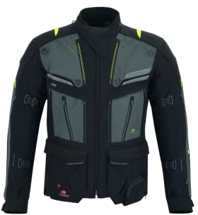 BLACKWILD Patrol Night Shine Motorrad Jacke Herren | Motorrad Herren Jacke Winddicht, Atmungsaktiv mit CE Protektoren Textile Protektorenjacke (as3, alpha, l, regular, regular)