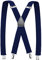 Pejoye Hosenträger für Herren 3.5cm Breit Arbeitshosen Stark Motorradhose Lang X Form 4 Metall Clips Einstellbar und Elastisch Einheitsgröße für Männer und Damen (Navy blau)