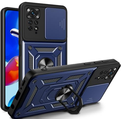 betterfon Handyhülle für Xiaomi Redmi Note 11 Pro 4G / 5G | Stoßfest & Kratzfest | Mit Kameraschutz, Anti-Fingerabdruck & robustem Panzerschutz-Design | Blau