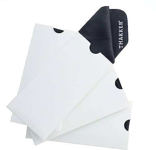 THAKKER Record Cloths - Reinigungstücher für Schallplatten | Vier Tücher zur Plattenreinigung | schwarz