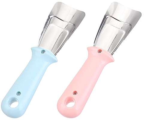 WeddHuis 2 Pezzi Raschietto per Sbrinamento, per Congelatore, Raschietto per Ghiaccio in Acciaio Inossidabile, Sbrinatore per Congelatore da Cucina per Uso Domestico Pratici Accessori per Frigorifero