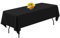 1 Packung Schwarze Polyester-Tischdecke für 2,4 m große rechteckige Tische, 153 x 320 cm Polyester-Stoff-Tischdecke, knitterfrei, waschbar, für Hochzeit, Geburtstag, Party, Bankett-Dekoration