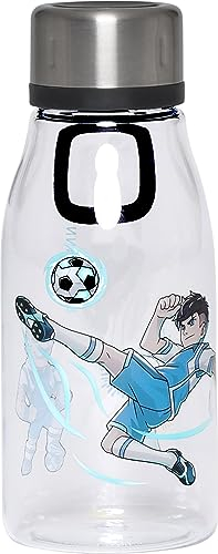 Beckmann, Trinkflasche 400ml Magic League, für Kinder, mit simplem Schraubverschluss, 1. Klasse, Grundschule, Black