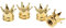 Direkt vom Hersteller - Crown Tire Dekorative Ventilkappe Krone Ventil Mund Kappe, Kunststoffbeschichtung, 5 Farben, Ventilkappe Set von 3 - Golden