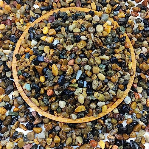 FANTIAN 9.1 kgs Fish Tank Stones, Natural 4-8 mm Aquarium Gravels for Garden Succulent Fish Tank Rocks Plant Soil Cover(20 Pounds)