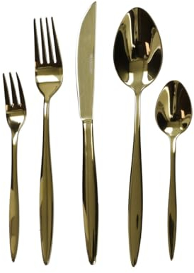 SET POSATE STRETCH GOLD 20 PZ INOX Brandani 51099