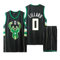 Basketball Trikot Set für Kinder/Erwachsene - Shirt und Shorts, Ärmelloses Jersey, 2-Teiliger Anzug, T-Shirt Weste + Shorts Grün XXL