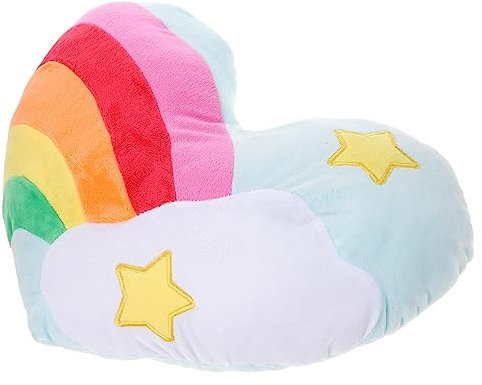 ABOOFAN Regenbogenfarbenes Herzförmiges Kissen Aus Plüsch Herz-wurfkissen Gefüllt Mit Pp-Baumwolle Für Sofa Bett Oder Auto Als Dekoration Oder Rückenkissen