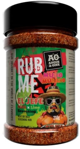 Angus & Oink | Assaisonnement El Jefe au piment x citron vert | Saveur de rue mexicaine | Parfait pour les tacos, les nachos et les burritos | Sans gluten | 210 g