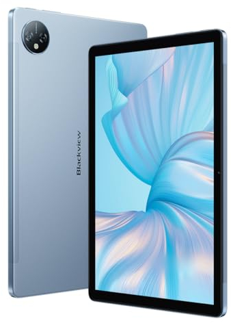 Blackview Tab 80 - Intuitives Tablet mit Touchscreen - 10.1“ Display - 4 GB RAM + 64 GB ROM - Unisoc Tiger T606 - Kameras 8 & 13 MP - 7.680 mAh Akku - Blau