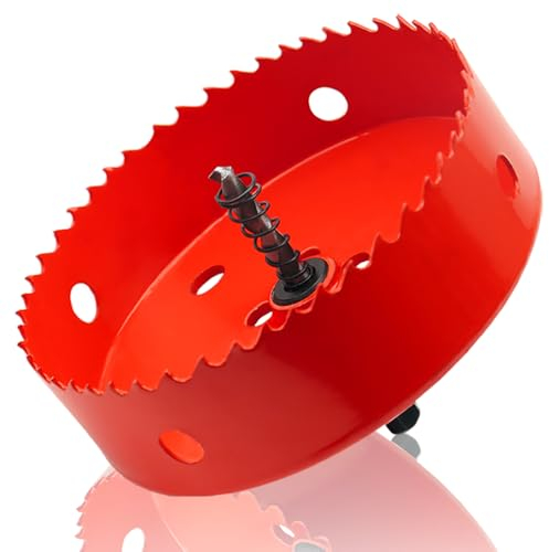 Sega a Tazza Universale Bimetallica da 160MM Fresa a Tazza Bimetallica HSS con Albero Triangolare per PVC, Alluminio, Acciaio Inossidabile, Metallo, Pannelli di Plastica, Legno