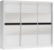 Generic Kleiderschrank TUMI, 250 cm Tür, Garderobenschrank, Schlafzimmermöbel, Schlafzimmer (Gehäuse: Weiß, Vorderseite: Weiß, Graphitspiegel, schwarzes Glas.), 2D2SZ