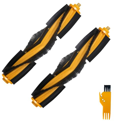 JXAXD 2 Stück Walzenbürsten Hauptbürste Ersatzteile mit Reinigungsbürste, Staubsauger zubehör sets für Saugroboter Ecovacs DEEBOT OZMO 920 950 T8 AIVI Max T9 T5 N5 N7 N8+ N8 Pro DX55 DX93 DJ65