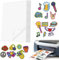 ADERTOS 40 Stk A4 Selbstklebende Folien Bedrucken Klebefolien Druckerpapier Wasserfest Bedruckbar Vinylfolie Inkjet Vnyl Aufkleber Sticker Papier Drucker Etikette für Tintenstrahldrucker Laserdrucker