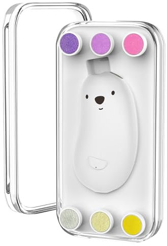 OWill Baby Nail File, Baby Nail Clippers, Baby Nail File Electric with 6 Grinding Heads and LED Light for Baby and All Ages(White)
