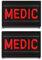 2 Stück Rot Medic Stickerei Flagge Patch Lustiger Gestickt Taktisch Abzeichen mit Stickerei Militär Applikationen für Jeans Kleidung Taschen Rucksäcke Weste Hundegeschirr Draussen Jacke